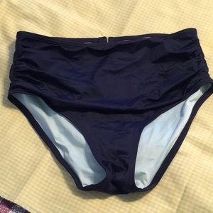 Victoria’s Secret Classic High Waist Bathing Suit Bottom Navy sz lg